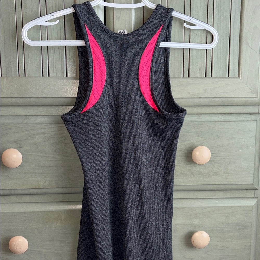 UA XS Gray and Pink Athletic Tank Top